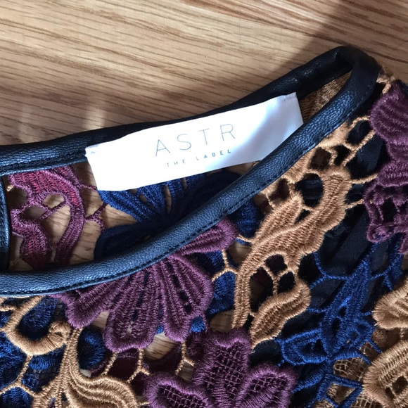 ASTR Lace Crochet Mini Dress Small - Picture 8 of 8